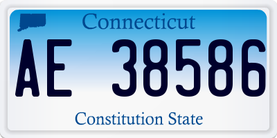 CT license plate AE38586