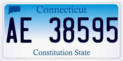 CT license plate AE38595