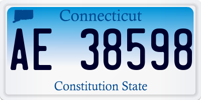 CT license plate AE38598