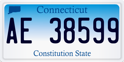 CT license plate AE38599