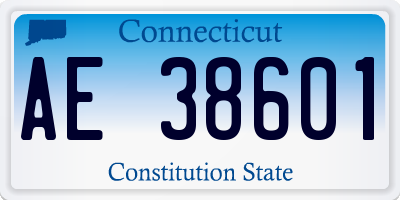 CT license plate AE38601