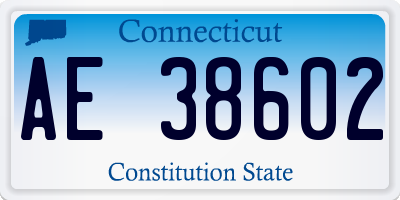 CT license plate AE38602