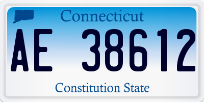 CT license plate AE38612