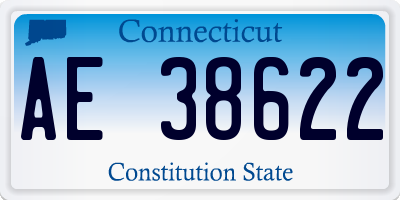 CT license plate AE38622