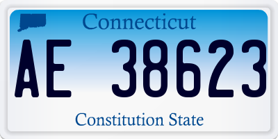CT license plate AE38623