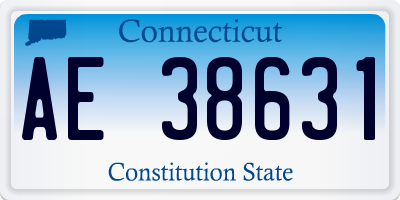 CT license plate AE38631