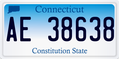 CT license plate AE38638