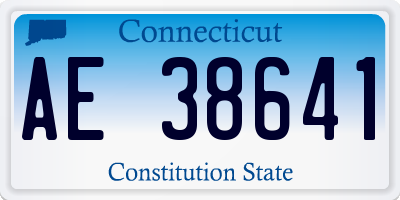 CT license plate AE38641