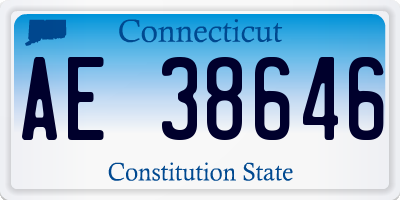 CT license plate AE38646