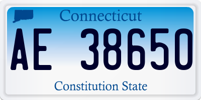 CT license plate AE38650