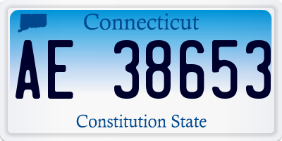 CT license plate AE38653
