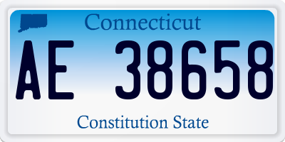 CT license plate AE38658