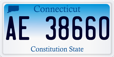 CT license plate AE38660