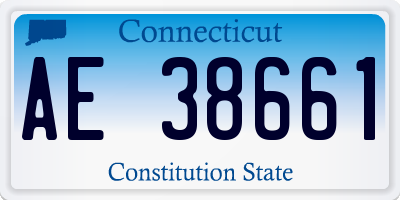 CT license plate AE38661