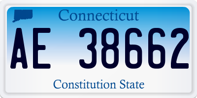CT license plate AE38662
