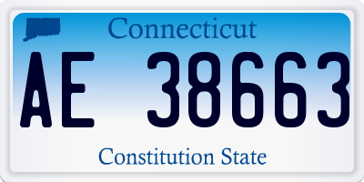 CT license plate AE38663