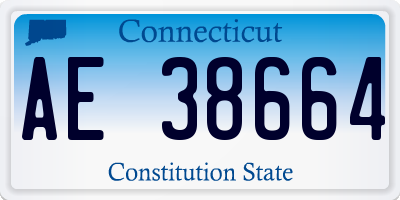 CT license plate AE38664