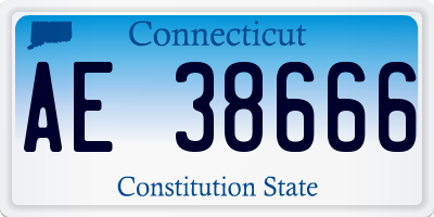 CT license plate AE38666