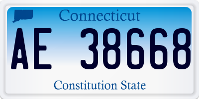 CT license plate AE38668