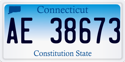 CT license plate AE38673