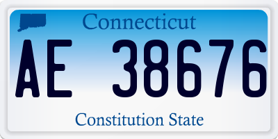 CT license plate AE38676