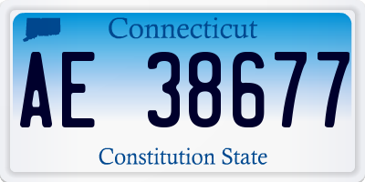 CT license plate AE38677