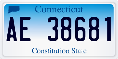 CT license plate AE38681