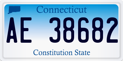 CT license plate AE38682