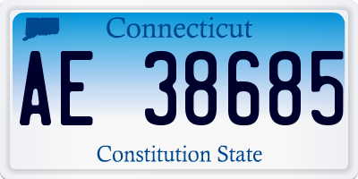 CT license plate AE38685