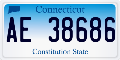 CT license plate AE38686