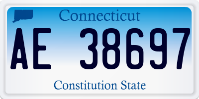 CT license plate AE38697