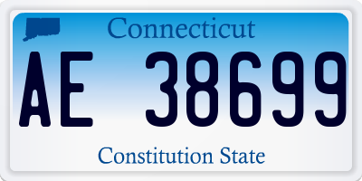 CT license plate AE38699