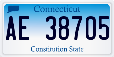 CT license plate AE38705