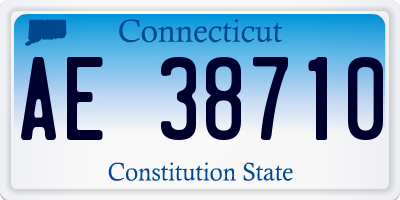 CT license plate AE38710