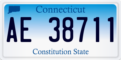 CT license plate AE38711