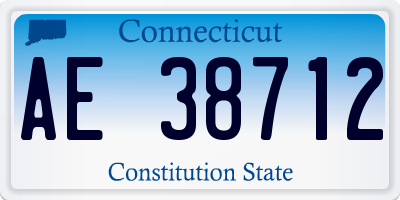 CT license plate AE38712