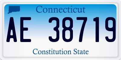 CT license plate AE38719