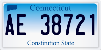 CT license plate AE38721