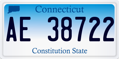 CT license plate AE38722