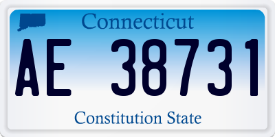 CT license plate AE38731
