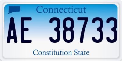 CT license plate AE38733