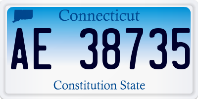 CT license plate AE38735