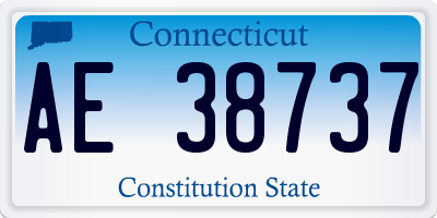 CT license plate AE38737