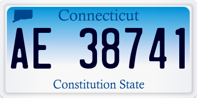 CT license plate AE38741