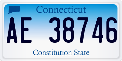 CT license plate AE38746