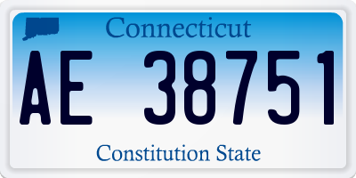 CT license plate AE38751