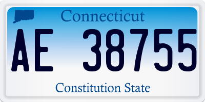 CT license plate AE38755