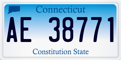 CT license plate AE38771