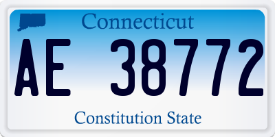 CT license plate AE38772