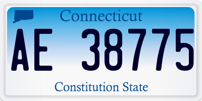 CT license plate AE38775